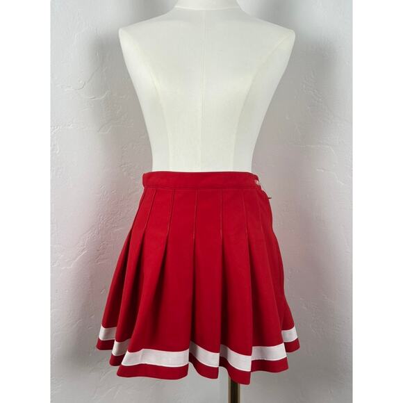 VINTAGE PEP SUPPLY RED & WHITE CHEER SKIRT (Junior Size: 11) - Picture 1 of 7